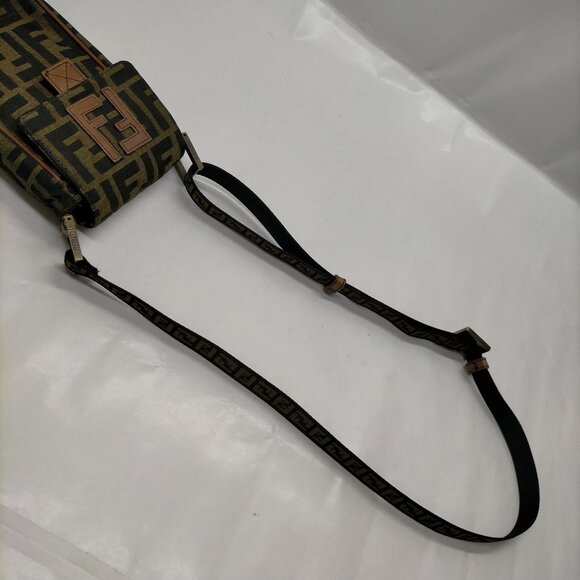 Authentic Fendi Brown Nylon Shoulder Bag mn480-121325 - Picture 6 of 16